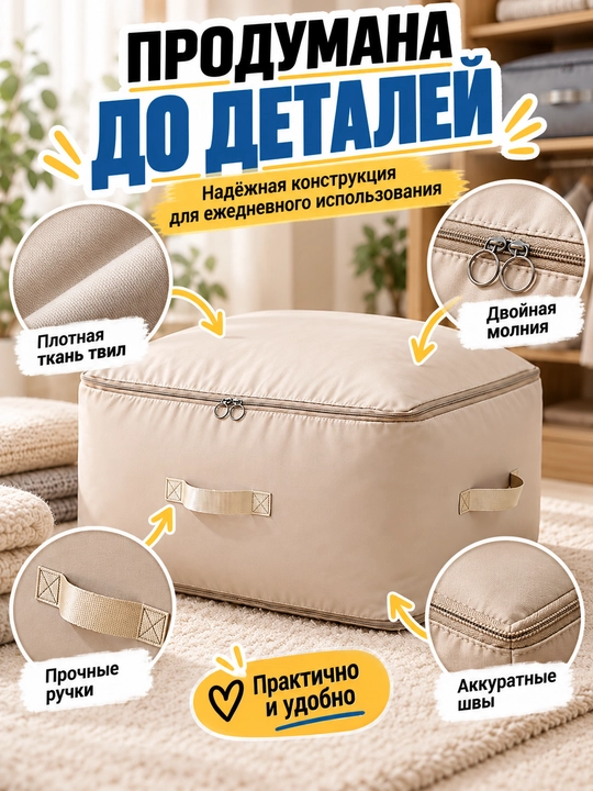 Sandiq transformer katlanadigan saqlash organayzer, adyol va kiyimlar, 40% tagacha siqish