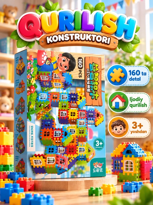 Развивающая детская игрушка, детский цветной конструктор, головоломка
