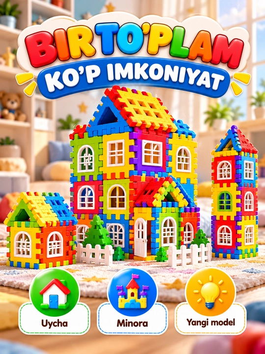 Развивающая детская игрушка, детский цветной конструктор, головоломка
