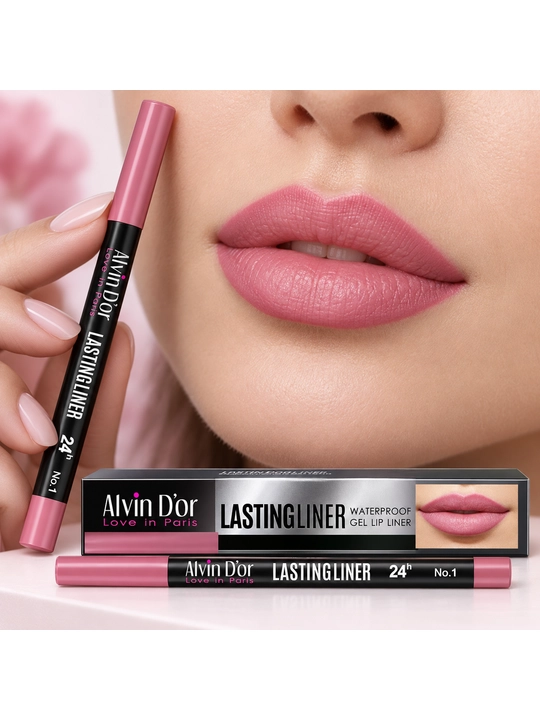 Автоматический гелевый карандаш для губ Alvin D’or Lasting Liner, водостойкий - 