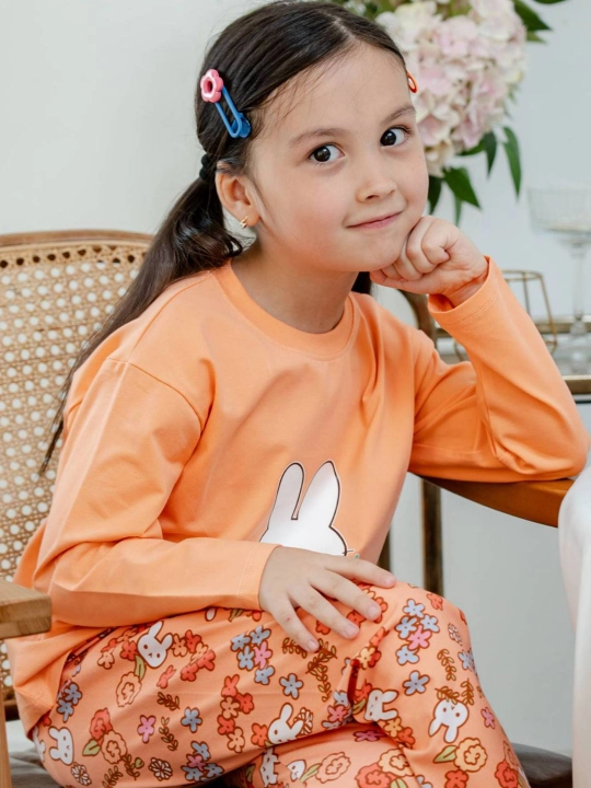 Пижама для девочки, комплект детской домашней одежды, 3–9 лет