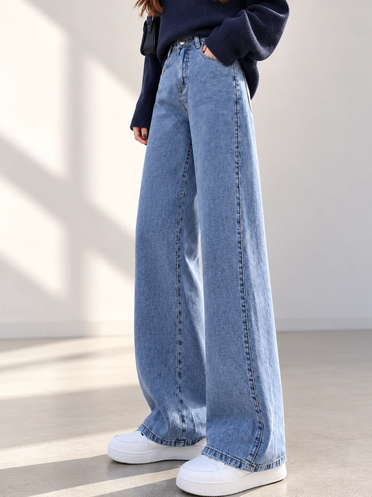 Ayollar uchun baland belli mom jinsilari— turli rangdagi denim shimlar, jinsi shimlar