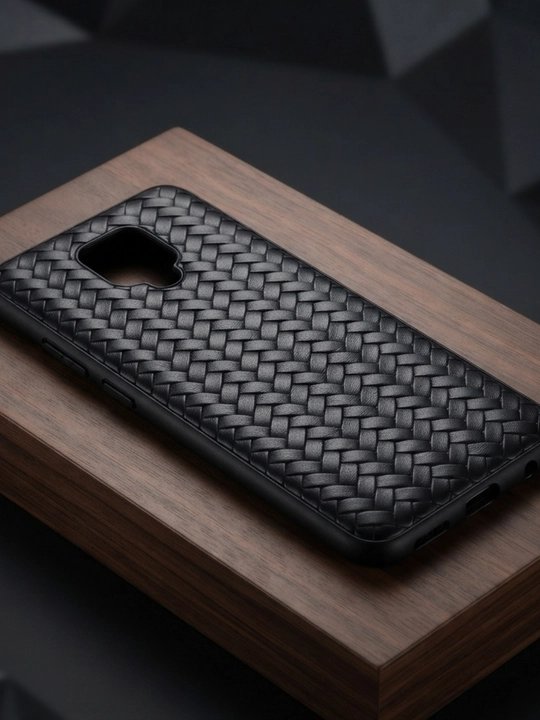 Redmi Note 9 Pro uchun qora rangli to‘qima naqshli himoya chexol - 