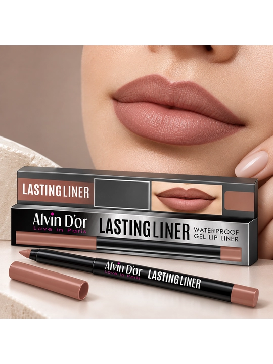 Автоматический гелевый карандаш для губ Alvin D’or Lasting Liner, водостойкий - 