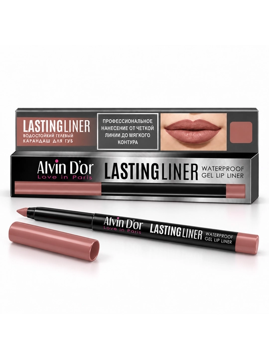 Lablar uchun avtomatik gelsimon suvga chidamli qalam Alvin D’or Lasting Liner