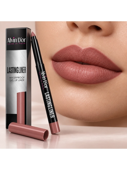 Автоматический гелевый карандаш для губ Alvin D’or Lasting Liner, водостойкий - 