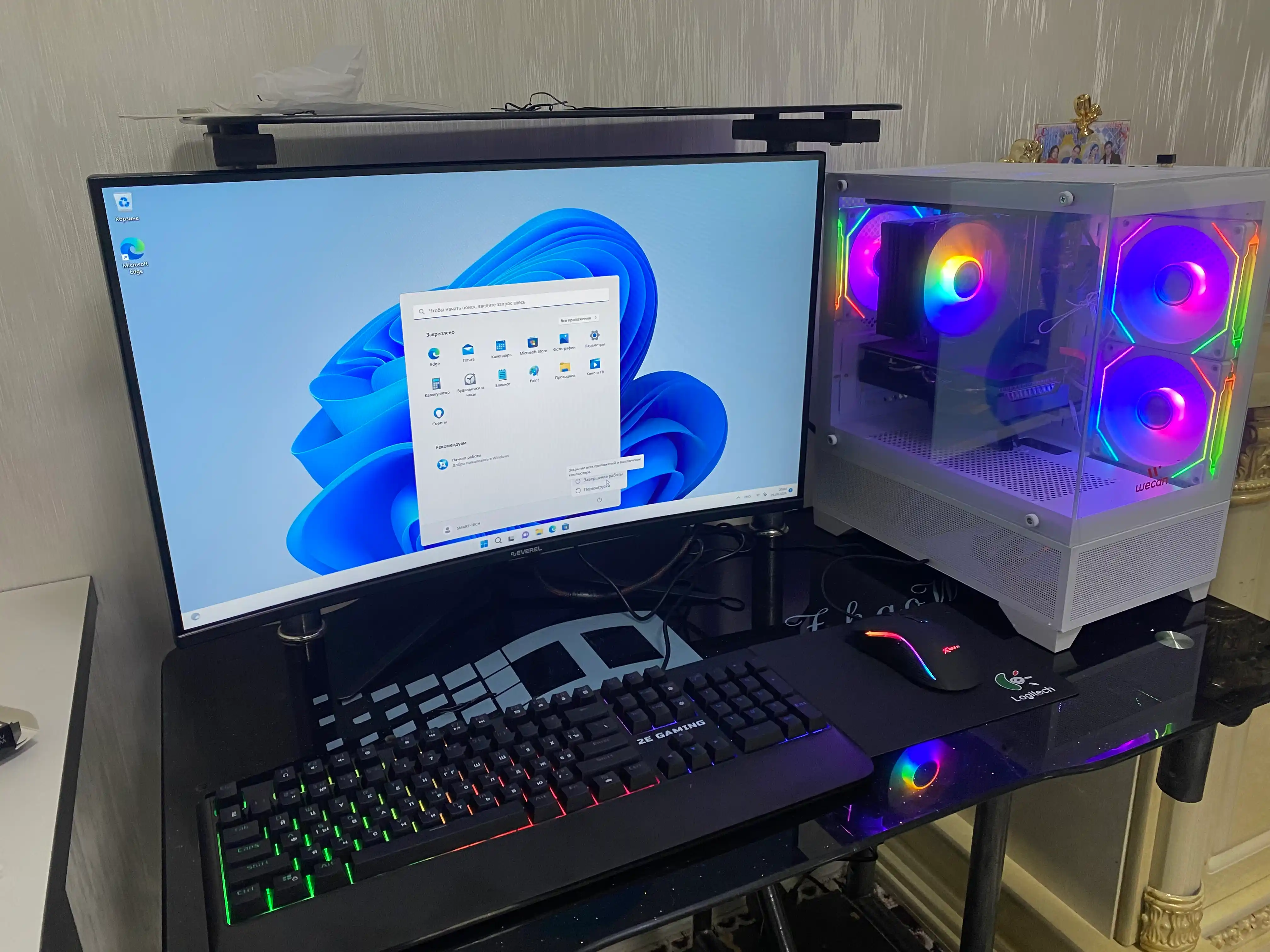 EVEREL 27EG300 o‘yin monitori, 27 dyuym, egilgan, VA paneli,300Gs, (HDMI+Audio+DC), 1 MS