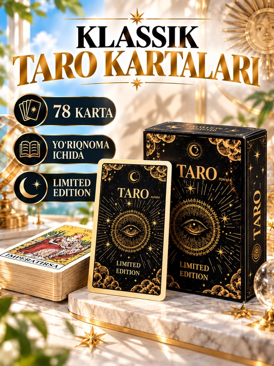 Taro kartalar to‘plami bashorat qilish, o‘rganish, fol ochish uchun, 78 arkan - 
