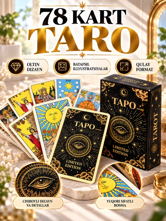 Таро колода карт предсказаний, обучения, для гадания, 78 арканов