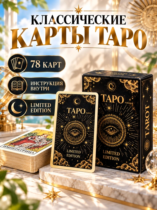 Таро колода карт предсказаний, обучения, для гадания, 78 арканов