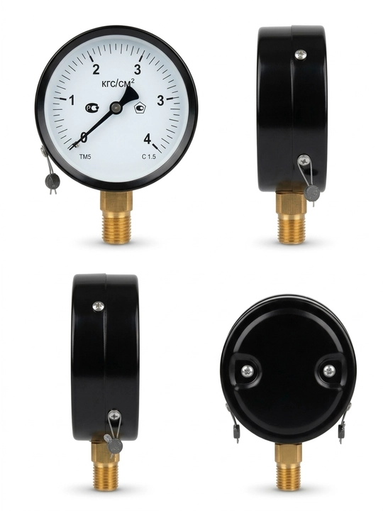 Radial manometr (diametri 100 mm, rezba 20 mm) — suv, gaz va isitish tizimlari uchun