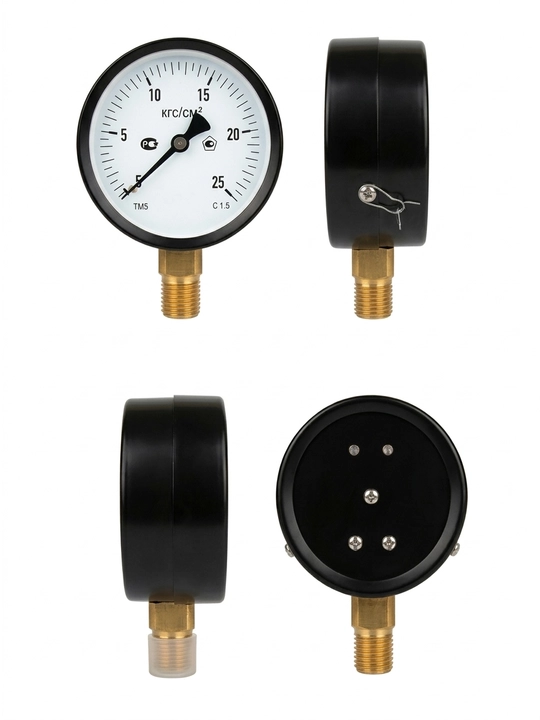 Radial manometr (diametri 100 mm, rezba 20 mm) — suv, gaz va isitish tizimlari uchun