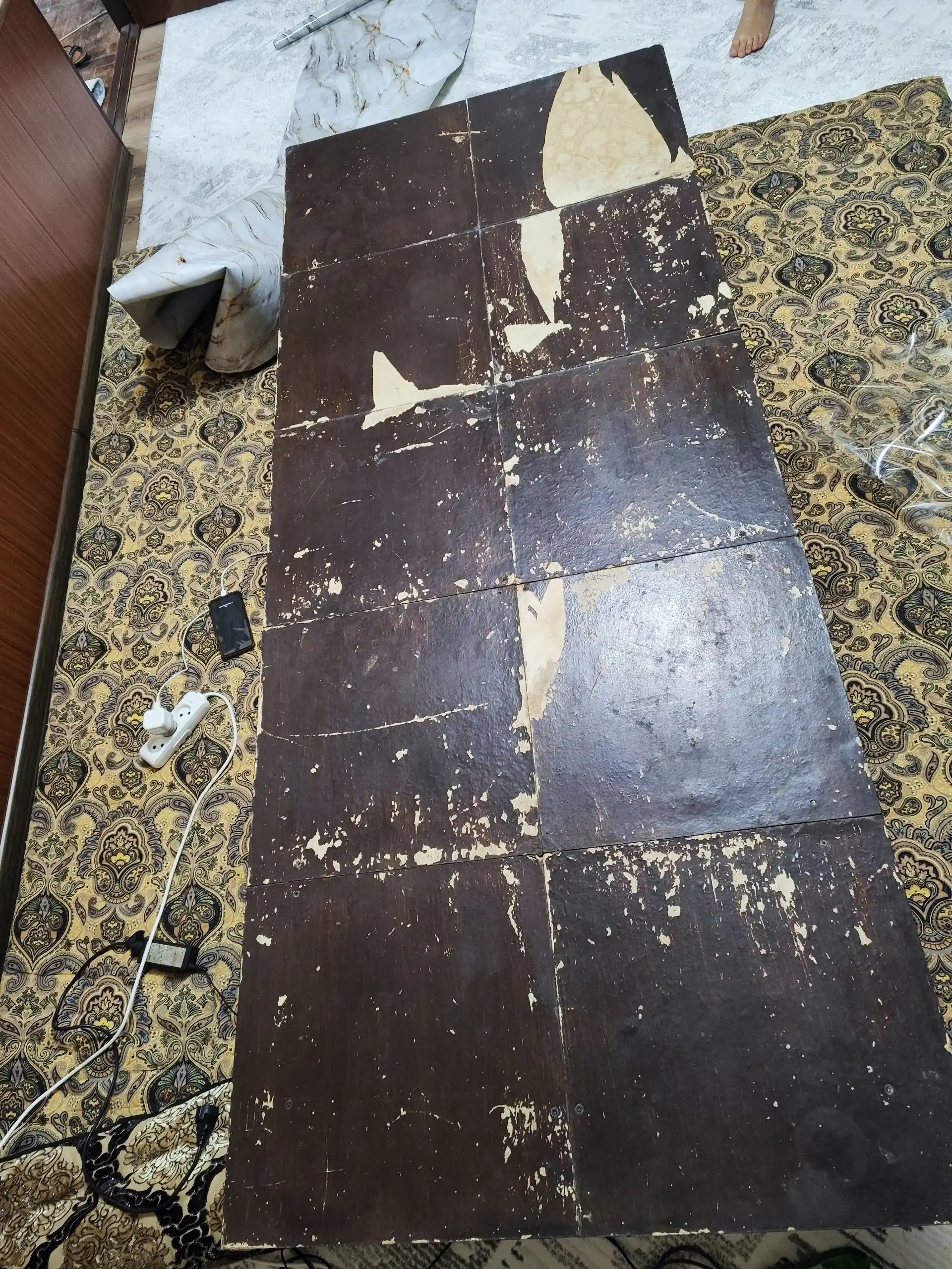 Devor va interyer mebellari uchun 60 sm li o‘zi yopishadigan marmar plyonka, rulon