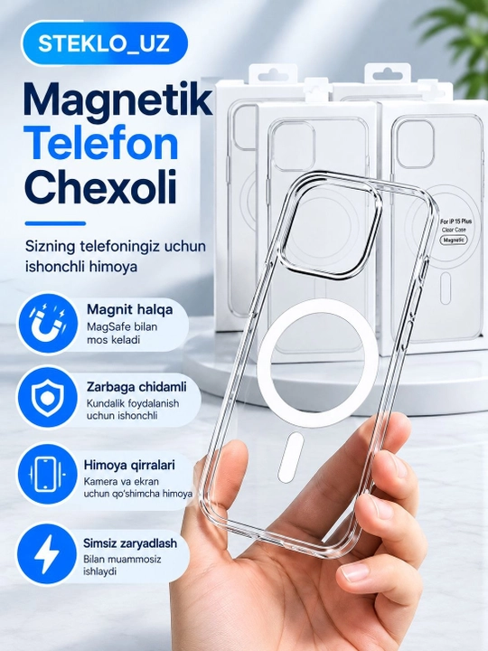 Прозрачный чехол для iPhone Pro Max 11-18, не желтеющий при контакте с кожей - 