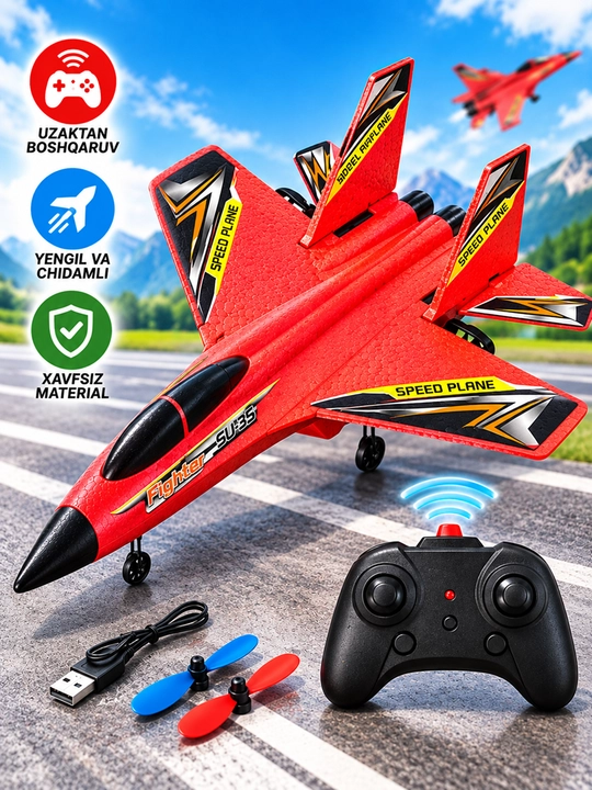 Радиоуправляемая игрушка, самолет игрушка, летающая игрушка самолет на радиоуправлени - 