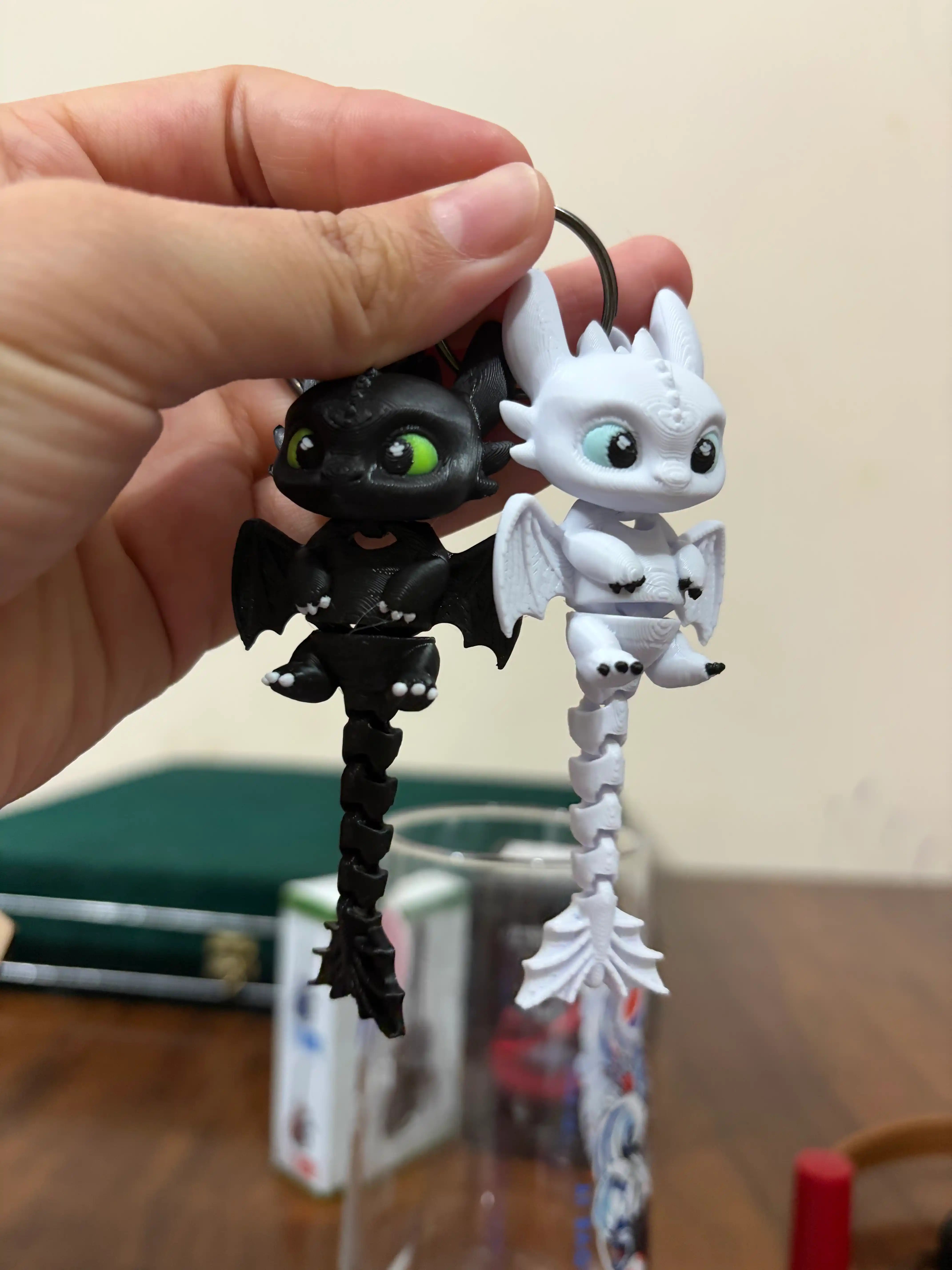 Дракончик-брелок антистресс, 3D-фигурка из PLA+, подвижная игрушка, брелок на рюкзак