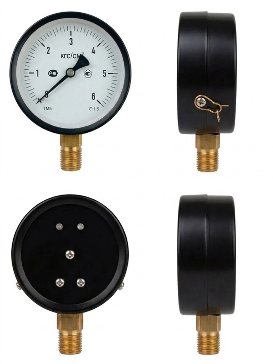 Radial manometr (diametri 100 mm, rezba 20 mm) — suv, gaz va isitish tizimlari uchun