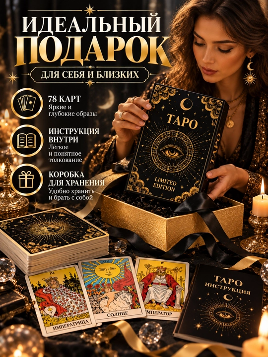Таро колода карт предсказаний, обучения, для гадания, 78 арканов