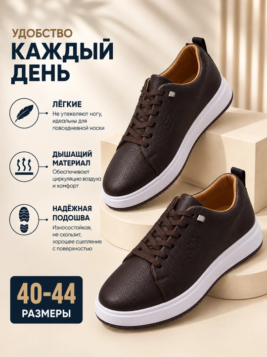 Erkaklar krossovkasi, kundalik poyabzal, zamonaviy, kuzgi, 40-44 o‘lcham - 