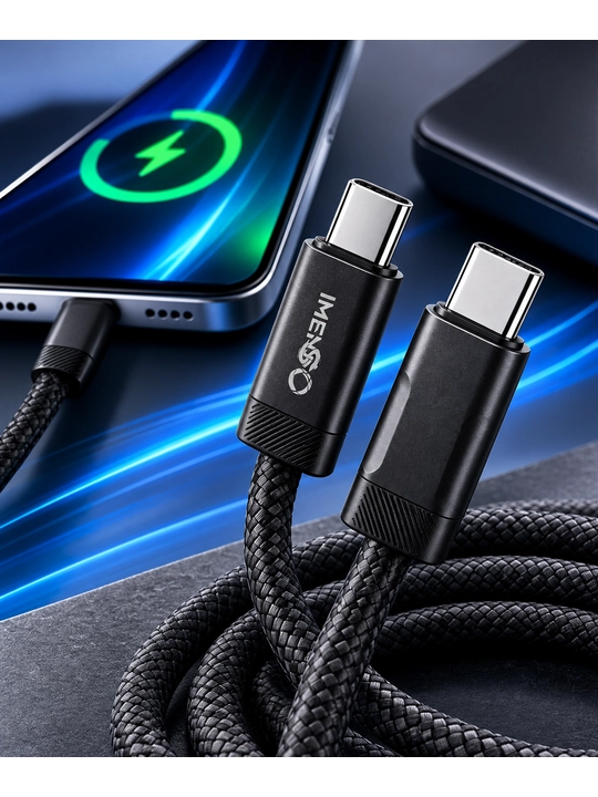 IMENSO кабель Type-C → Type-C 65W для быстрой зарядки - 