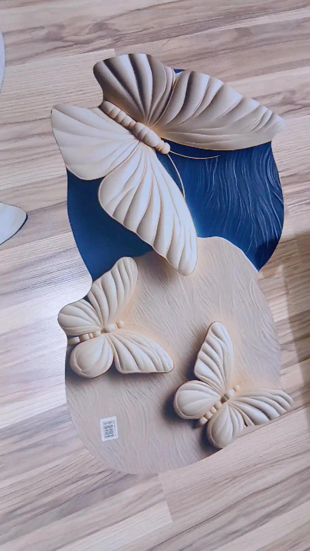 Коврик для ванной и кухни "Бабочки", 3D, впитывающий, противоскользящий