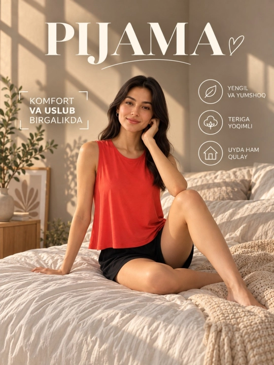 Ayollar kiyimi, uy kiyimi, ayollar pijamasi - 