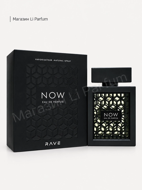 NOW RAVE Black erkaklar uchun yog‘och-fujer iforli parfyumlangan suvi, 100 ml