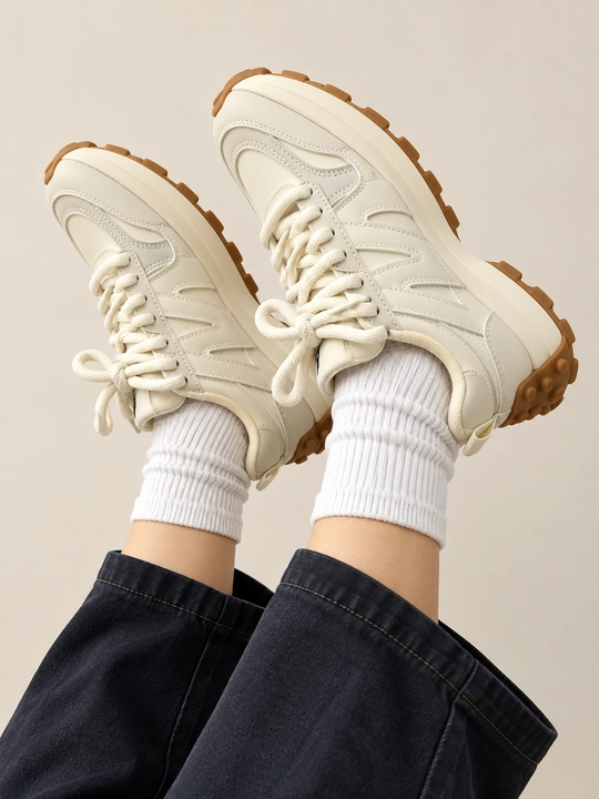 Ayollar krossovkasi, kundalik sport poyabzali casual, bog‘ichli model