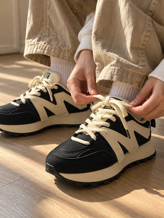 Ayollar krossovkasi, kundalik sport poyabzali casual, bog‘ichli model