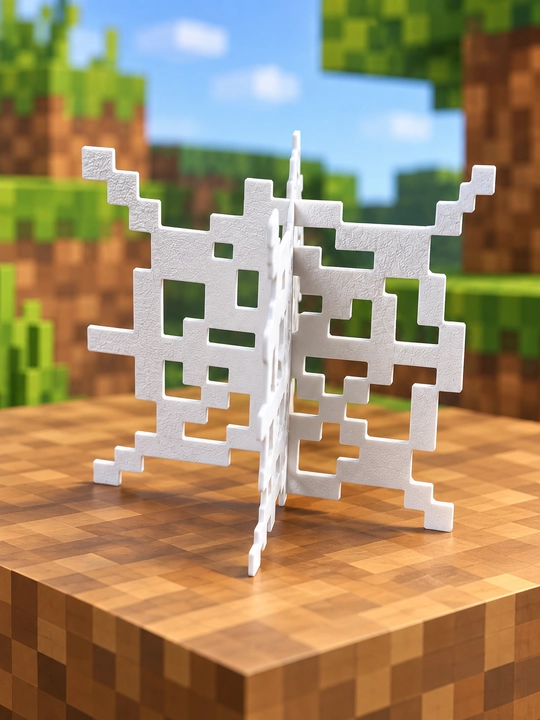 Minecraft uslubidagi 4 ta dekorativ o‘rgimchak to‘ri, xona uchun piksel dekor