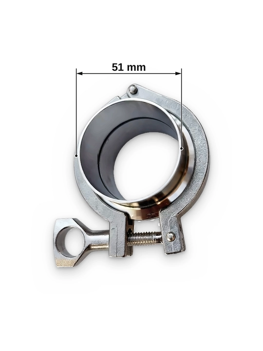 Oziq-ovqat zanglamaydigan po'latidan klamp (Tri-Clamp) to'plami, 19–89 mm - 