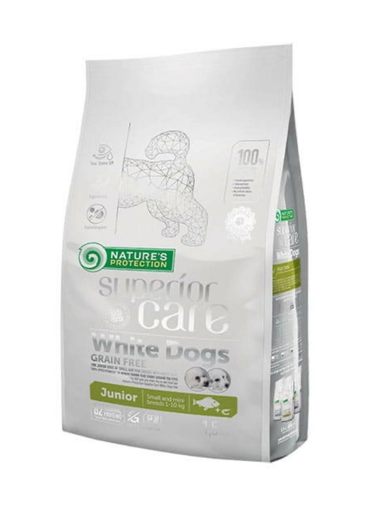 Quruq ozuqa NP Superior Care White Dog Grain Free Junior Small and Mini Breeds 1.5 kg - 