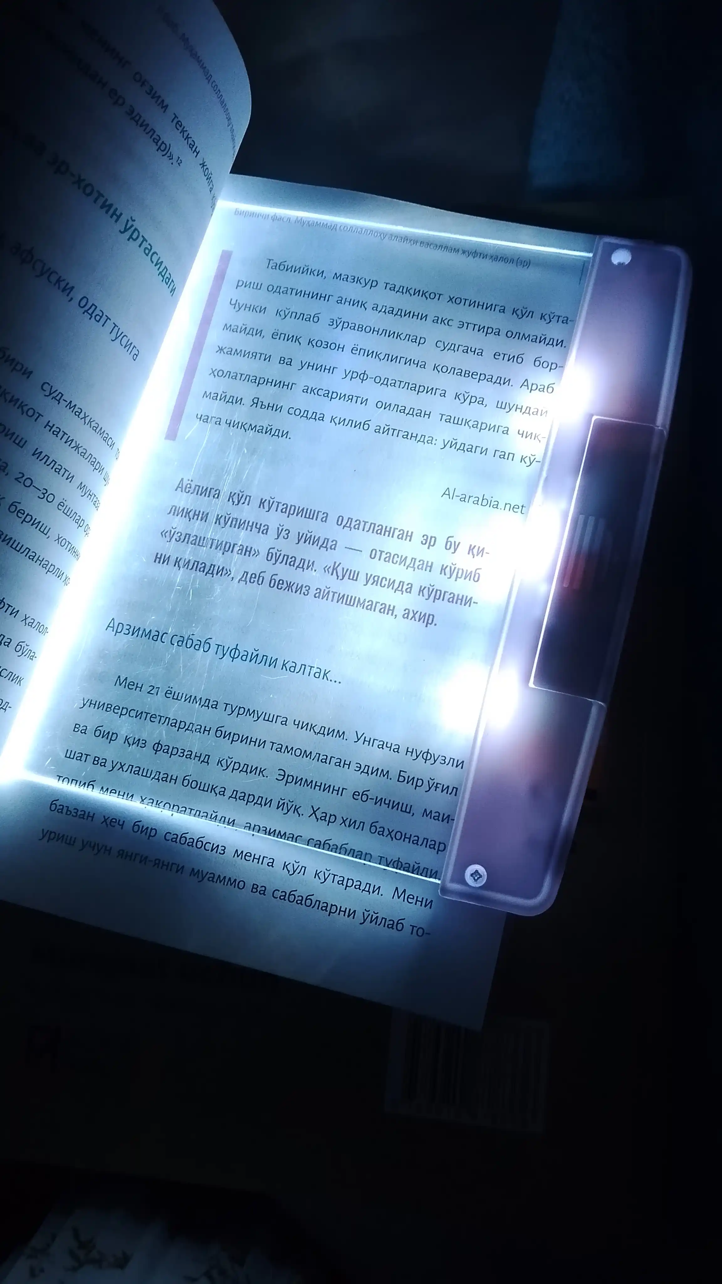 Светильник для чтения книг в темноте