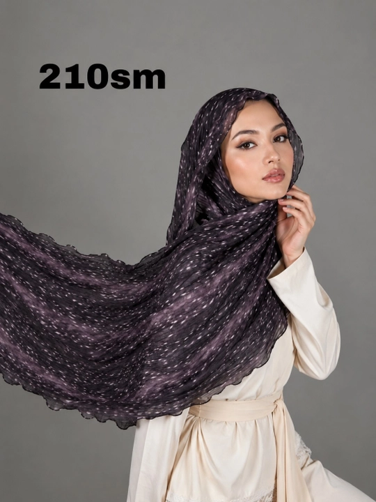 Ayollar uchun organza jingalak sharfi, bembi jingalak sharfi, hijob, uzun kudryashka sharf - 