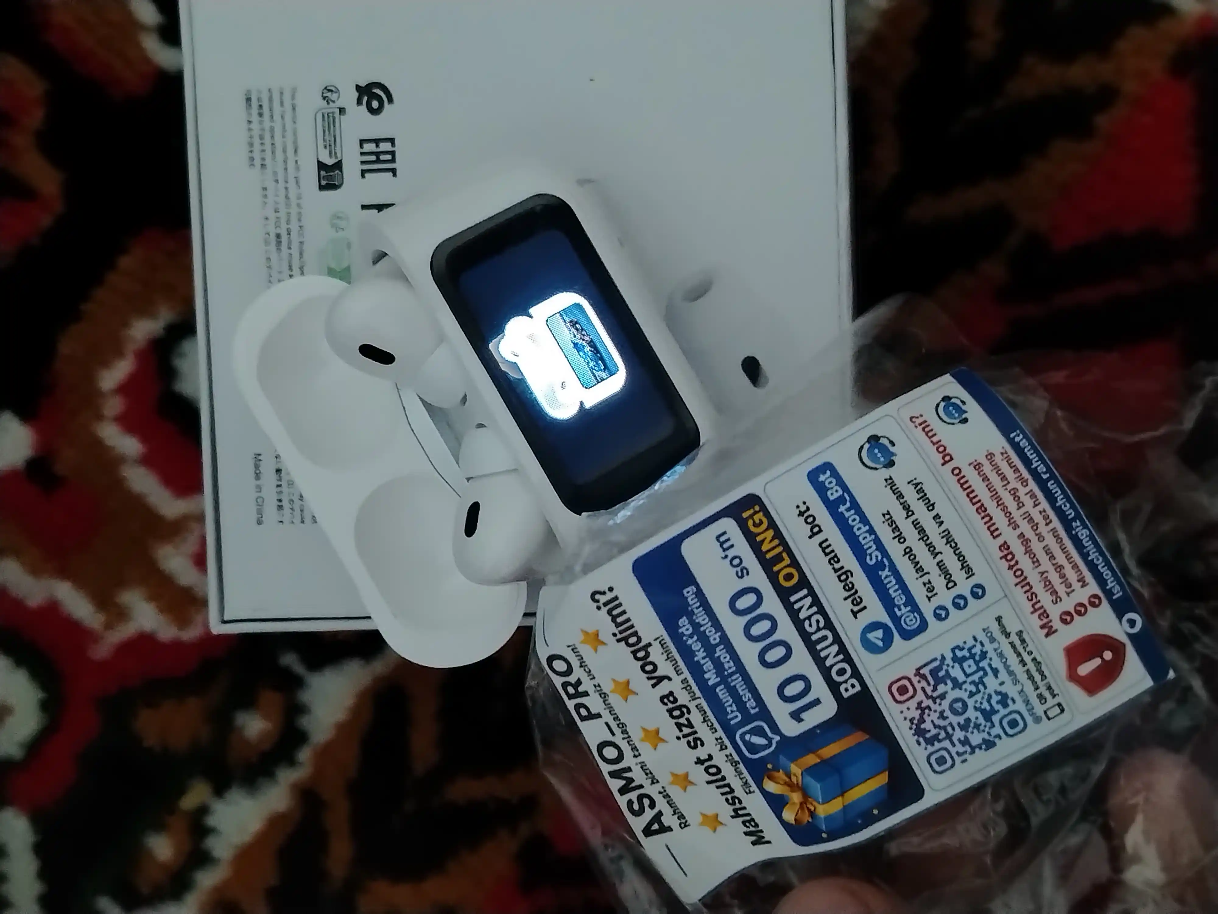 A9 PRO simsiz quloqchin, Bluetooth 5.4, ANC shovqinni kamaytirish, ekranli zaryad qutisi