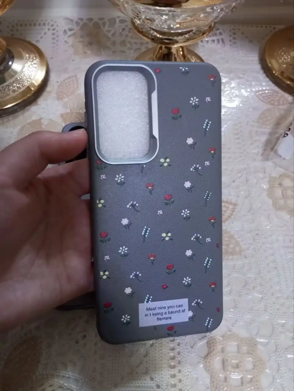 Samsung Galaxy A17 Floral Premium Chexol Soft Touch Kamera Himoyasi