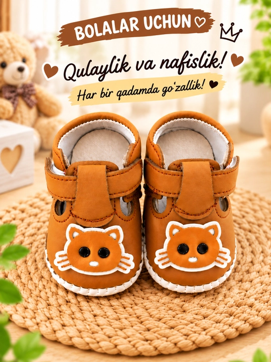 Нарядные белые туфли для малышей с бантом и цветочным декором - 