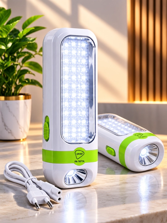 LED фонарь с мощным освещением и боковой LED-панелью