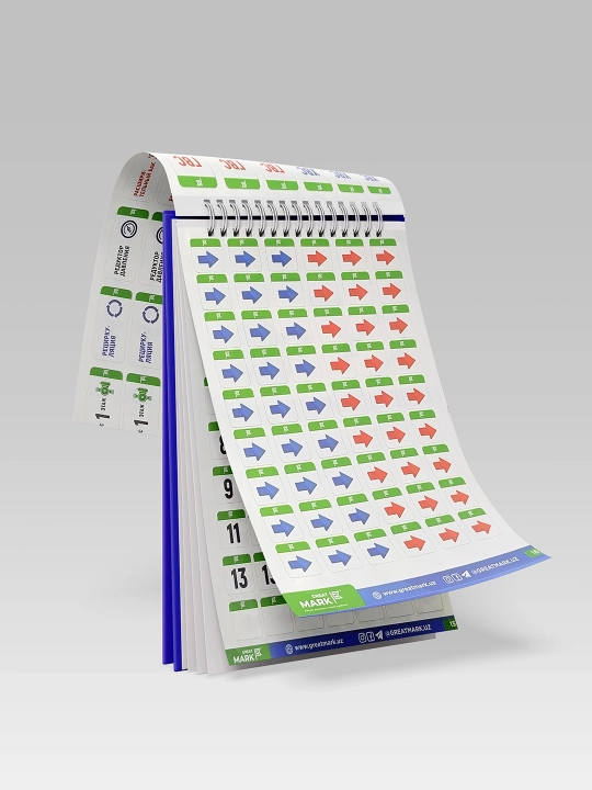 Great Mark,santexnika va issiqlik uchun stiker markirovka bloknot, 16 varoq, 378 stikerlar