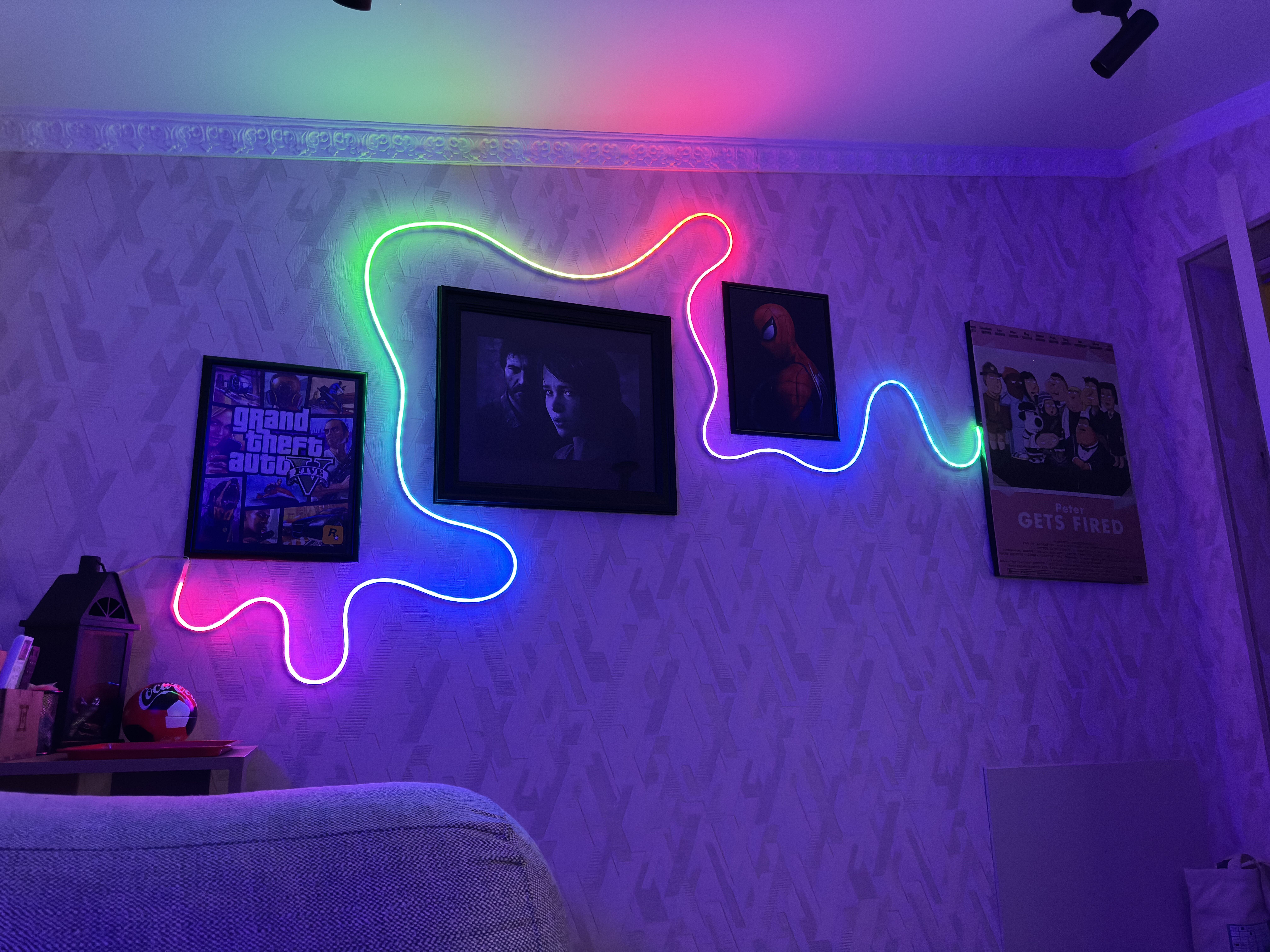 LED, lenta, TESS, Smart RGB IC Neon 5m USB, pult va ilova bilan LED подсветка