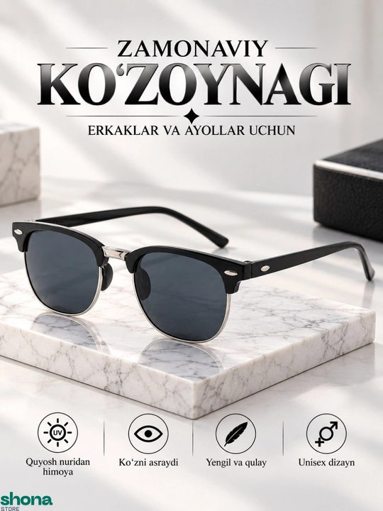 Erkaklar va ayollar uchun quyosh va kompyuter ko‘zoynaklari, ko‘k nurdan himoya - 