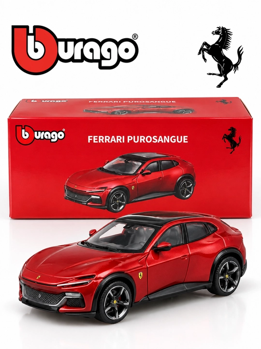 BBURAGO 1/64 kolleksiya o'yinchoq moshinasi: Mers, ZEEKR, NISSAN, BUGATTI, FORD - 