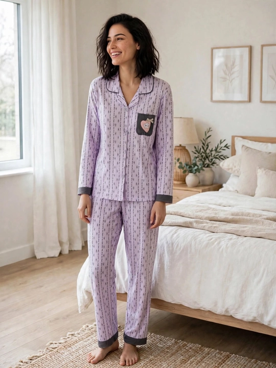 Ayollar uchun Premium pijama to'plami, uy uchun va uxlash uchun, Victoria / Hermes Style