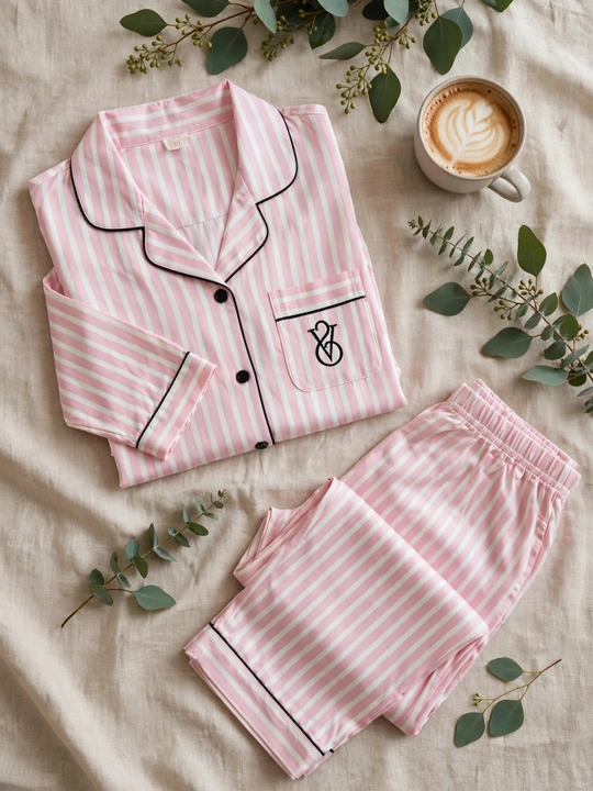 Ayollar uchun Premium pijama to'plami, uy uchun va uxlash uchun, Victoria / Hermes Style