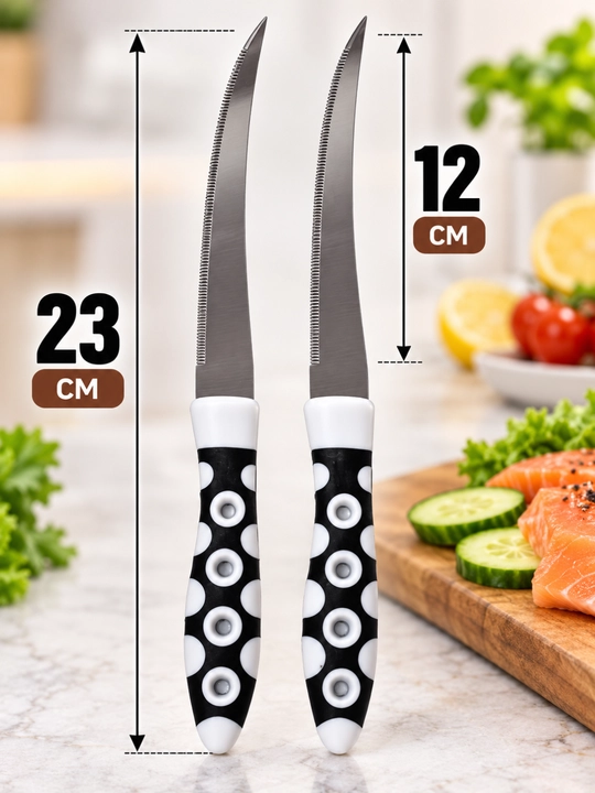 Набор ножей для кухни, 2 шт, для мяса, овощей и хлеба