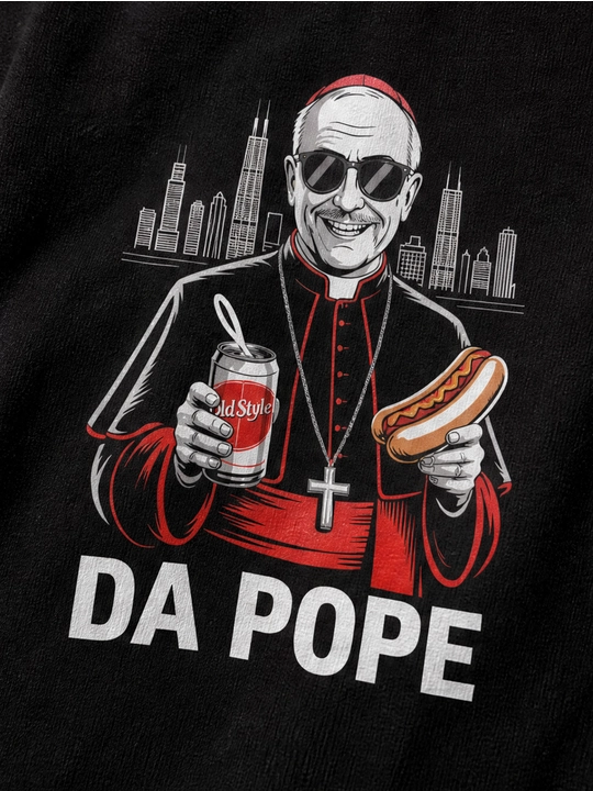 Erkaklar uchun DA POPE printli paxta oversayz futbolka, qisqa yengli