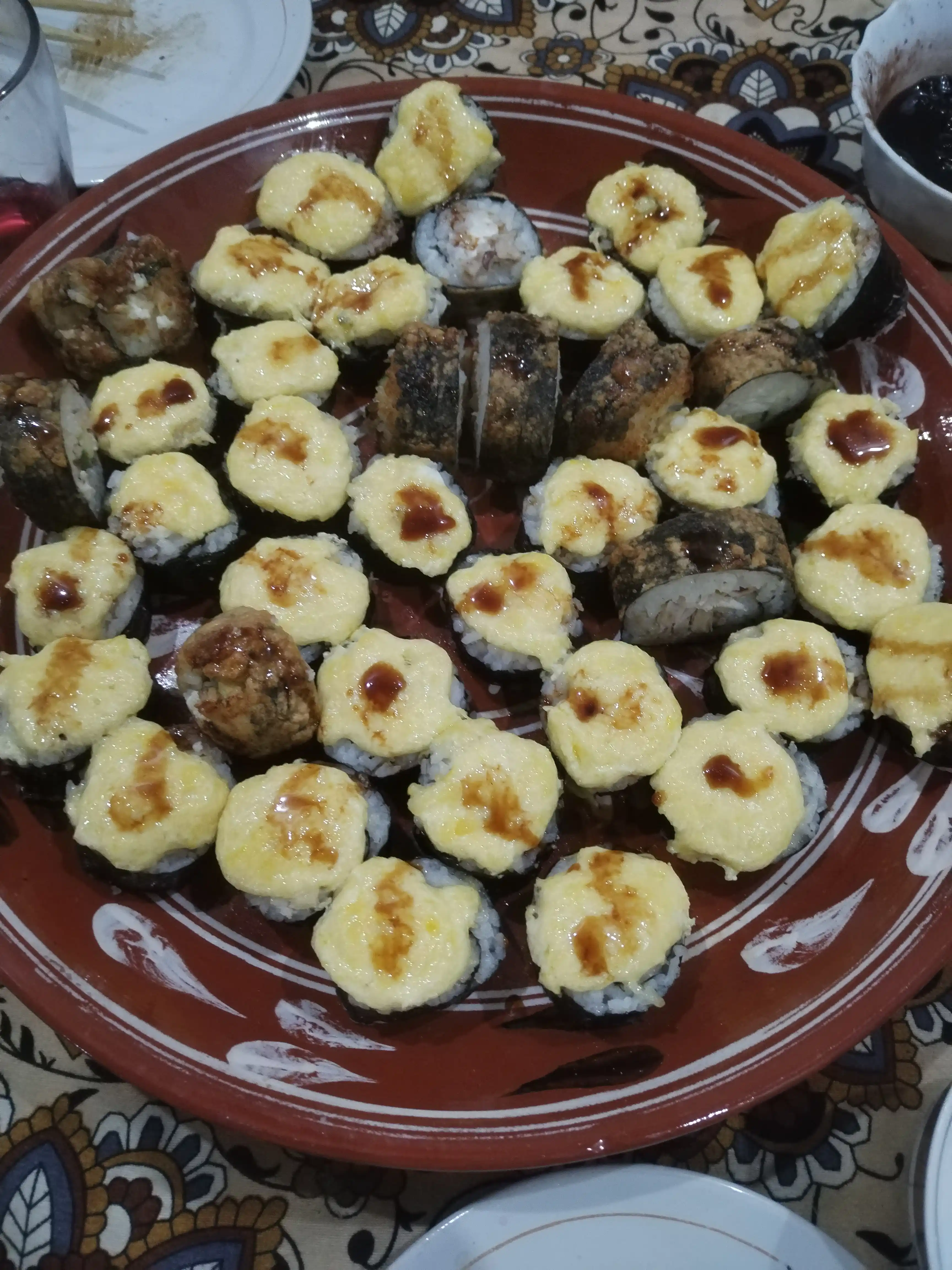 Бамбуковый коврик для суши и роллов, 24 * 24 см