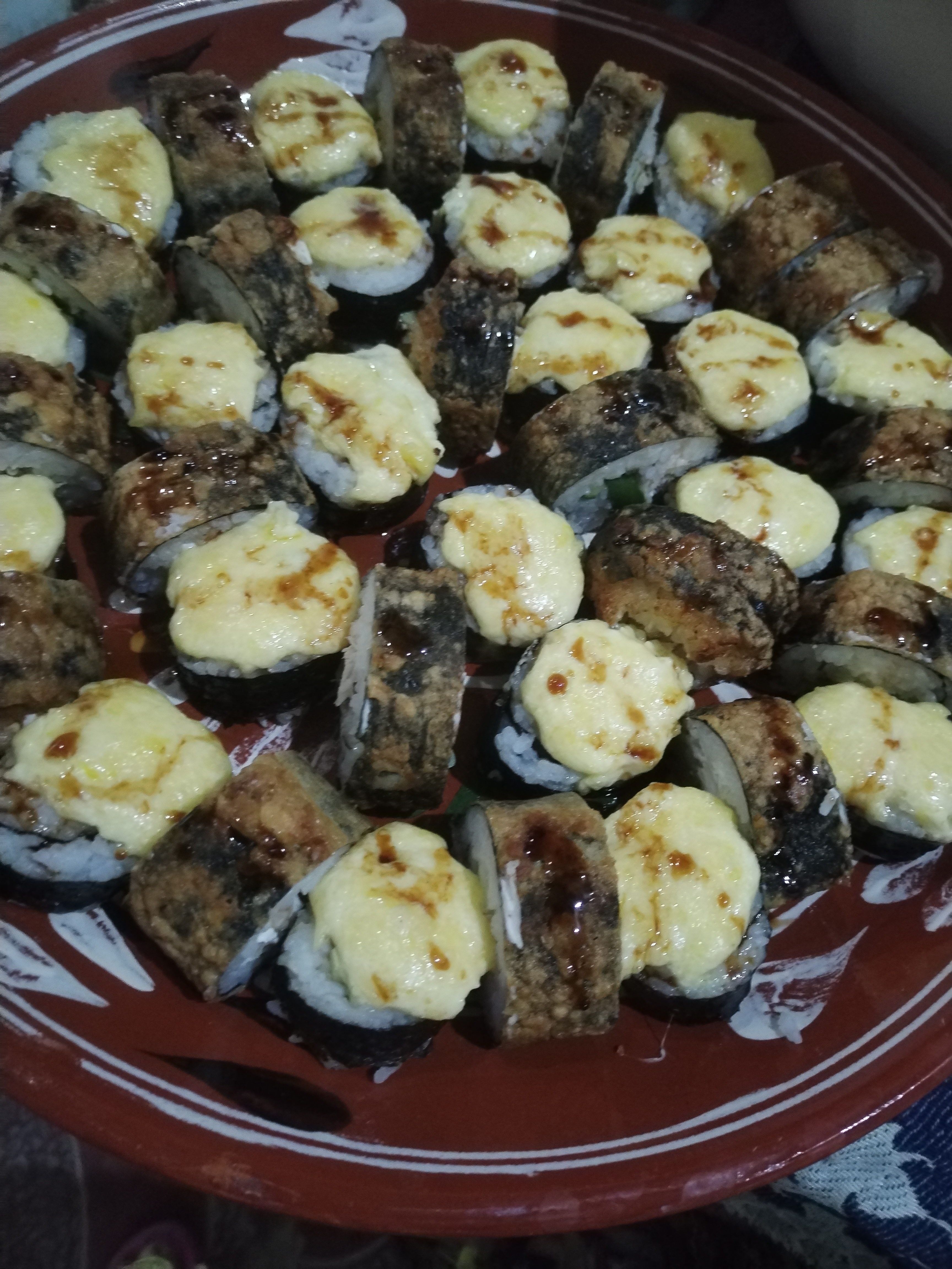 Бамбуковый коврик для суши и роллов, 24 * 24 см