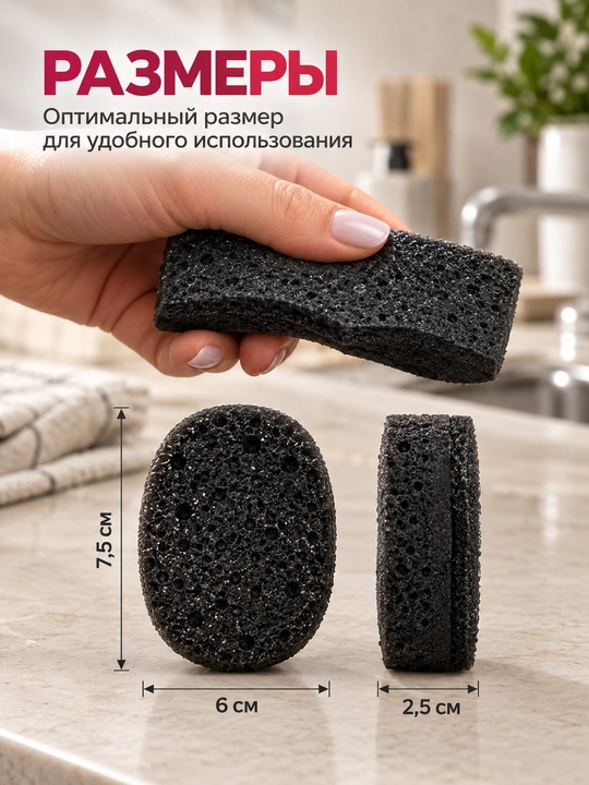 Idish yuvish uchun oval gubkalar, oshxona gubkalari, 10 dona