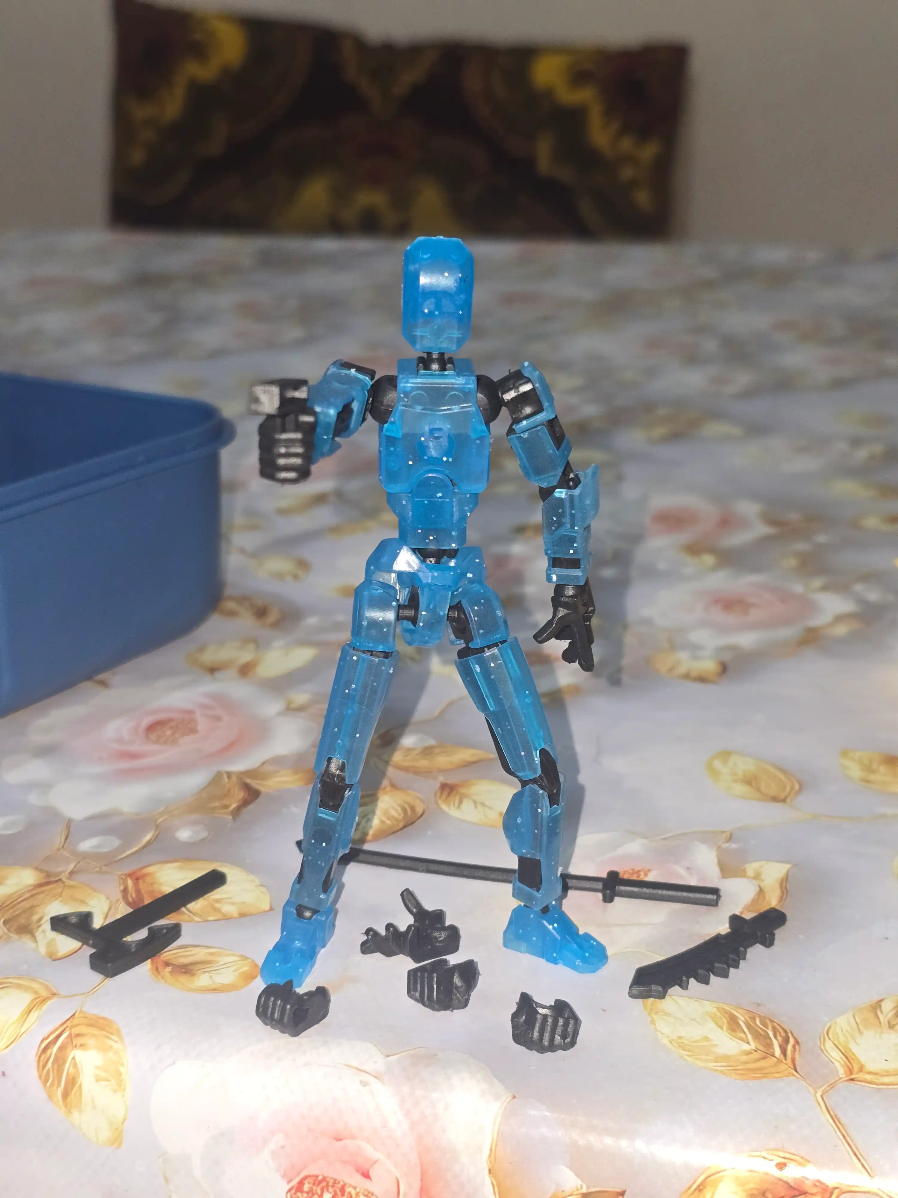 DUMMY robot figurasi 13, 13 sm, 3D qismlardan yig‘ilgan, harakatchan bo‘g‘imlar, magnitsiz